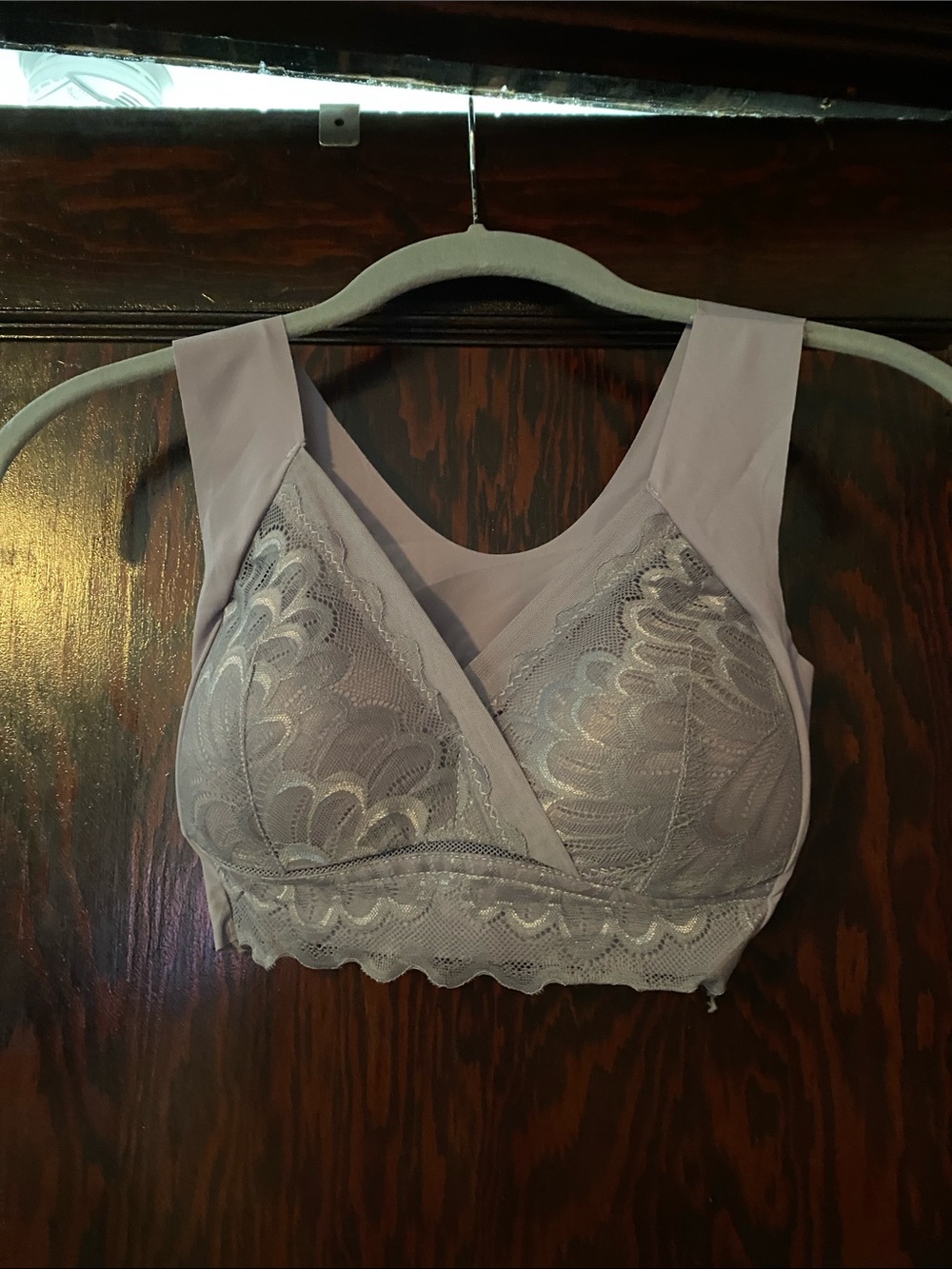 Lavender Lace Bralette - Women Intimates Size XL